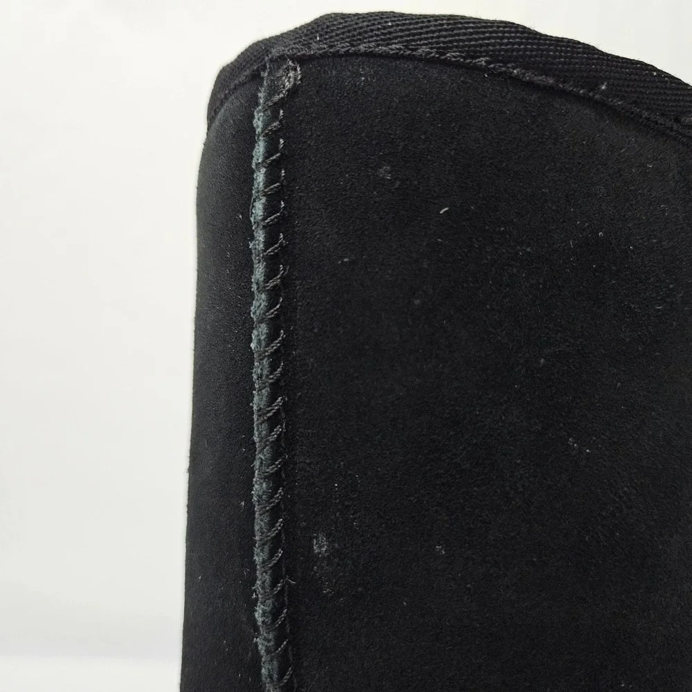 Koolaburra Women's Koola Short Faux Fur Lined Suede Boots 1017090‎ Black Sz 9
